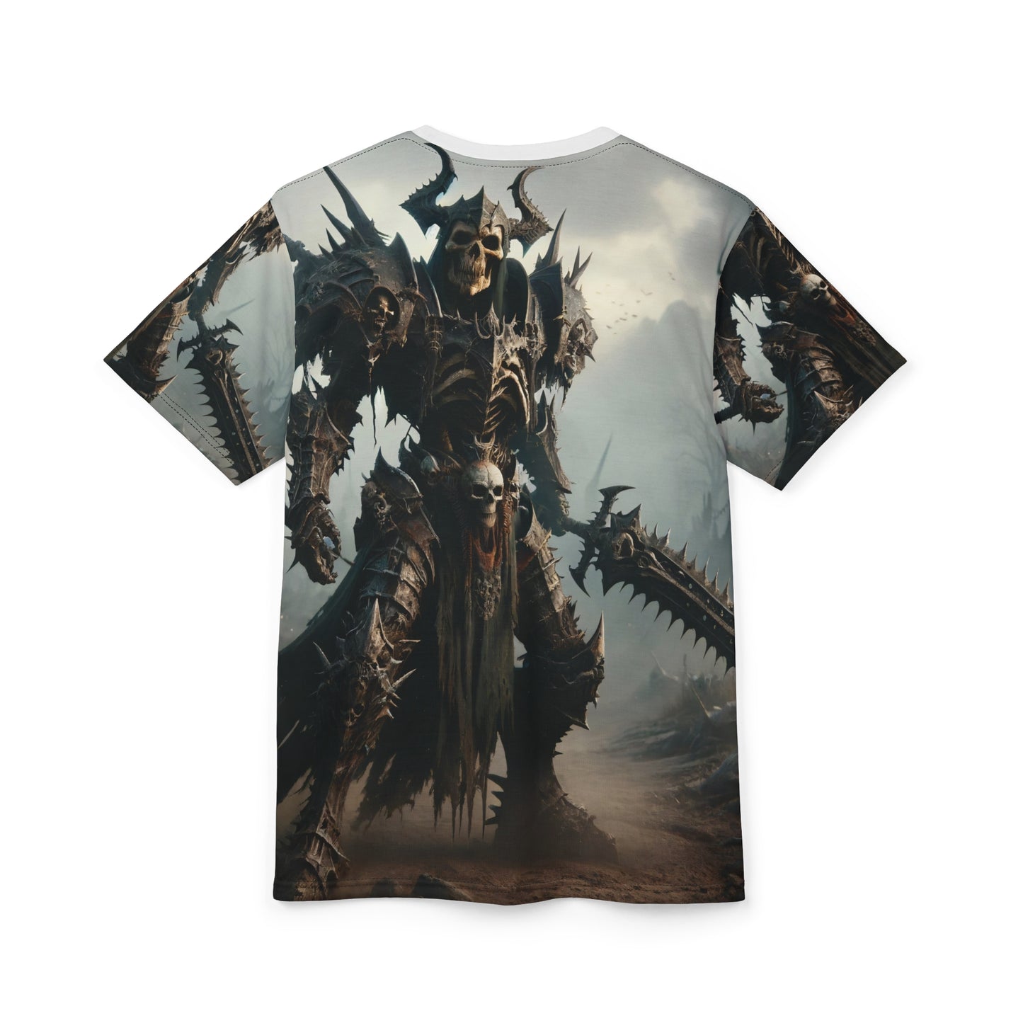 تي شيرت | طباعة شاملة | تي شيرت للجنسين | فانتازيا مظلمة | فارس الموت | محارب