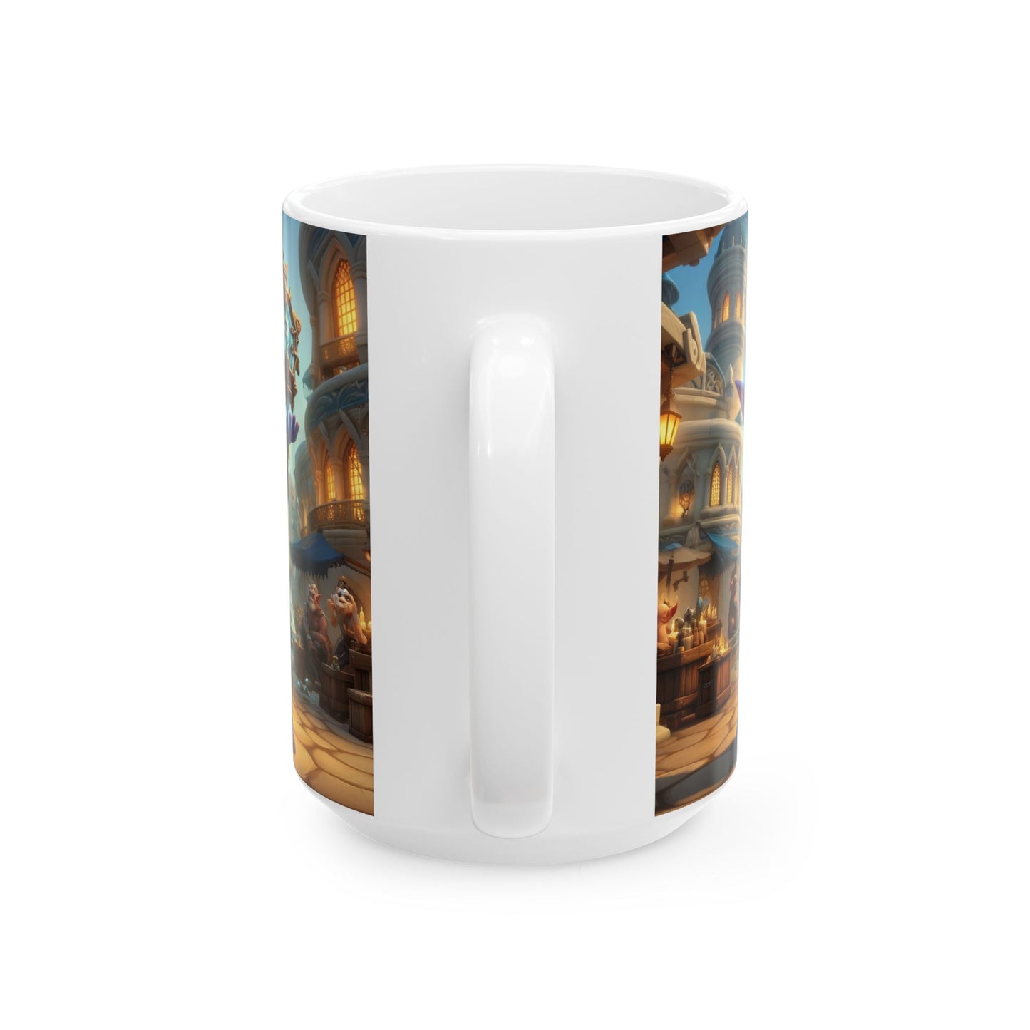 Tazza | Ceramica | Bianca | Gnomo Cronomantico | Mago del Tempo