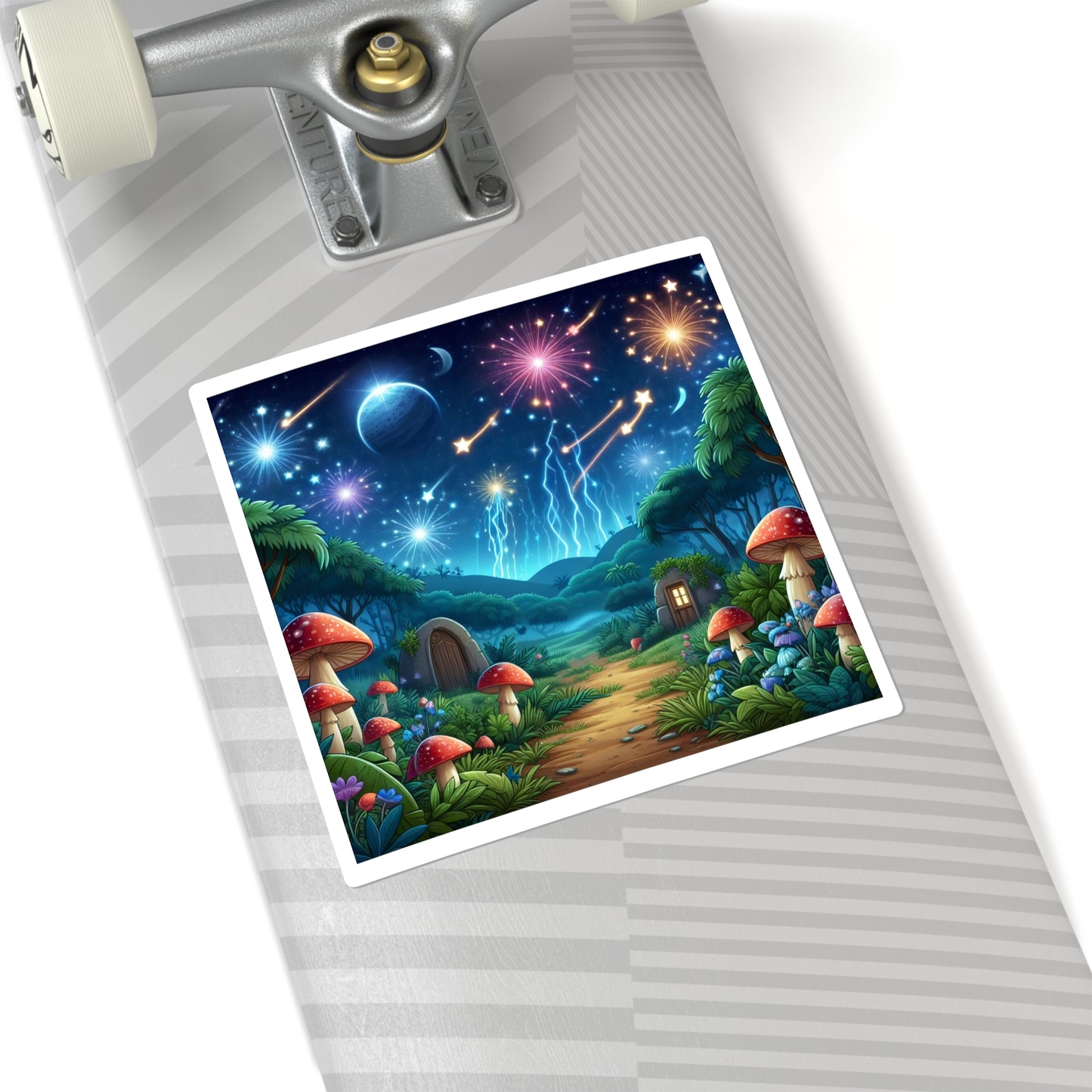 Adesivo | Quadrado | Fantasia Cósmica | Mundo Fúngico