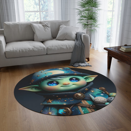 Teppe | Rund | Kosmisk Alvekunst | Fantasidukke