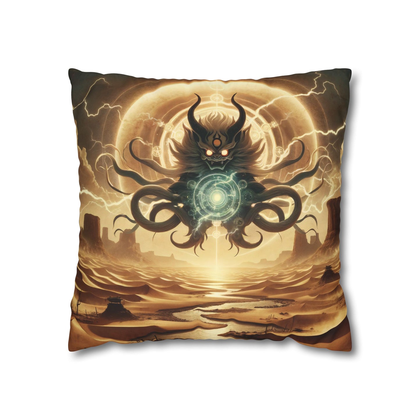 Funda de almohada | Cuadrado | Lienzo de poliéster | Horror Cósmico | Entidad Lovecraftiana | Caos