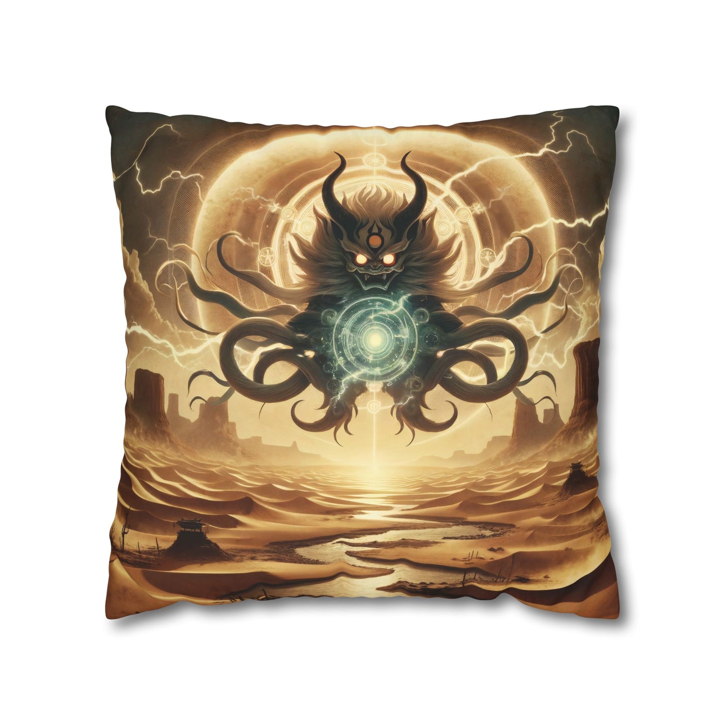 Funda de almohada | Cuadrado | Lienzo de poliéster | Horror Cósmico | Entidad Lovecraftiana | Caos