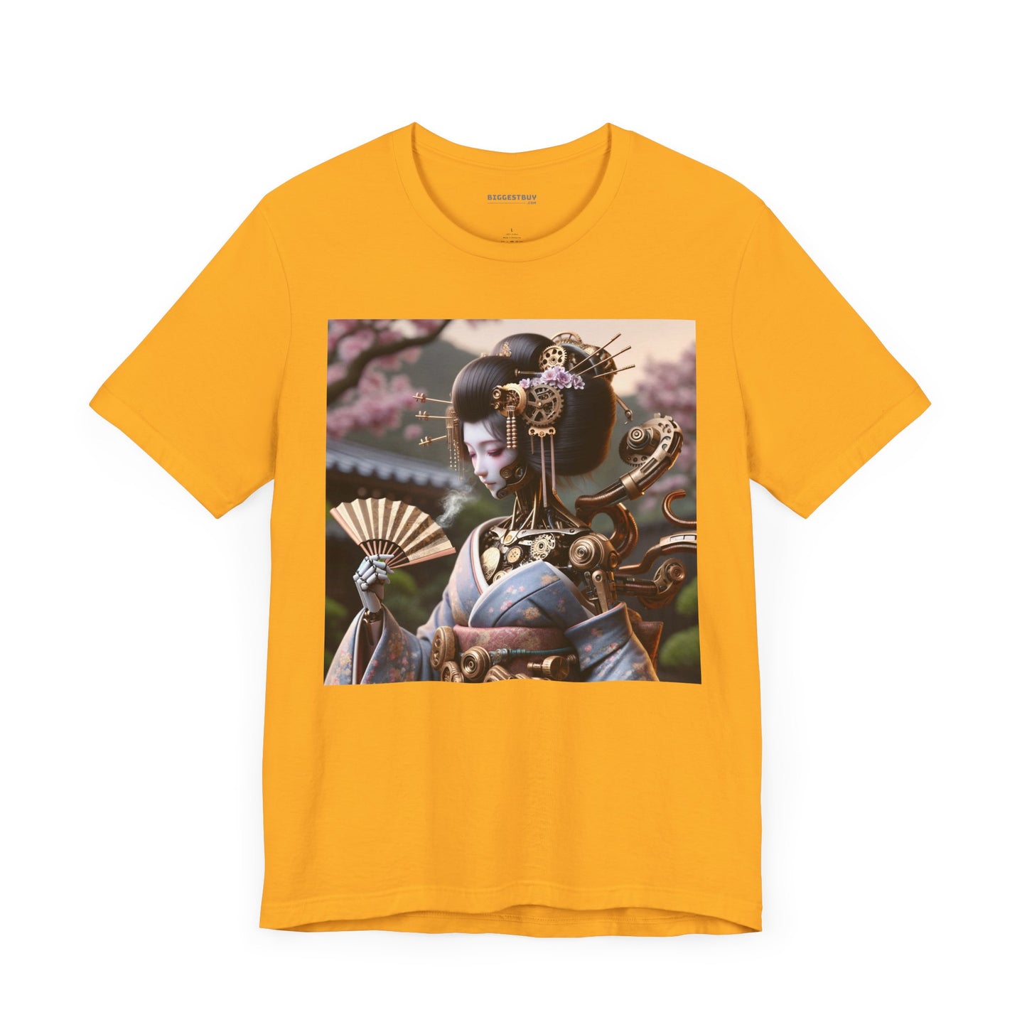 Tシャツ | ユニセックス | ジャージーTシャツ | 半袖 | スチームパンク | サイバーギーシャ | ロボット芸者