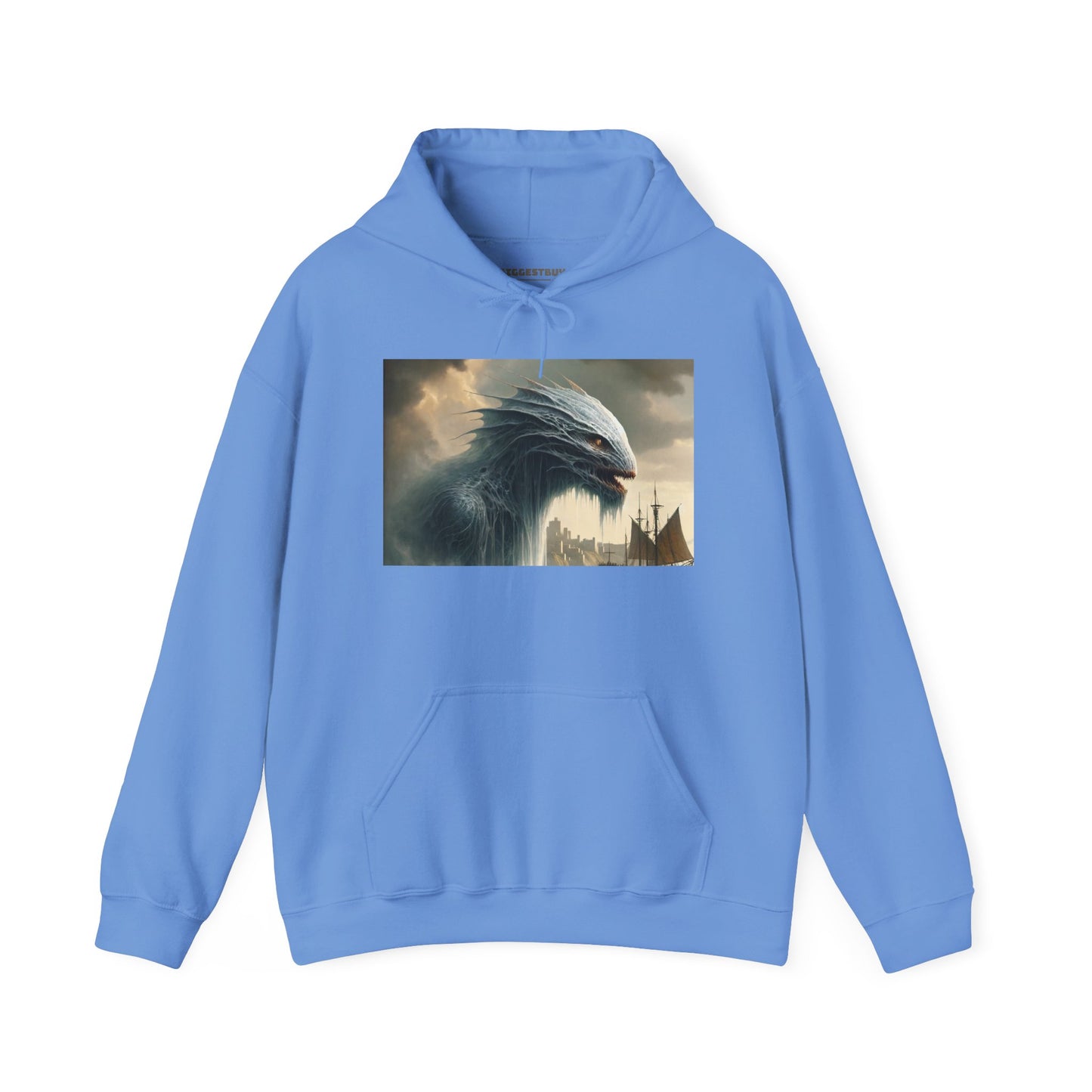 Felpa con cappuccio | Unisex | Felpa con cappuccio | Misto pesante | Mitologia Nordica | Jörmungandr | Serpente Marino