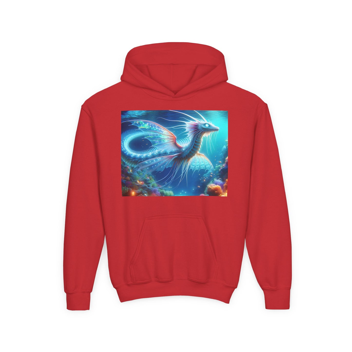 Bluza dresowa | Młodzieżowa | Z kapturem | Gruba mieszanka | Mitologia morska | Ryujin | Smok wodny
