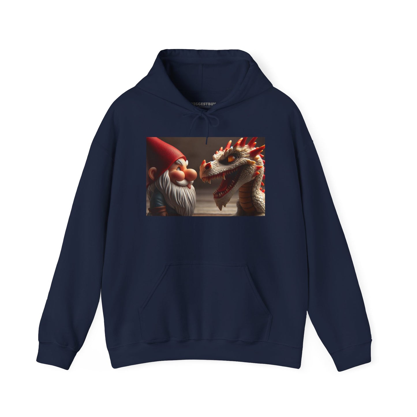 Bluza z kapturem | Unisex | Bluza dresowa z kapturem | Gruba mieszanka | Fantasy folklorystyczne | Gnom i Smok