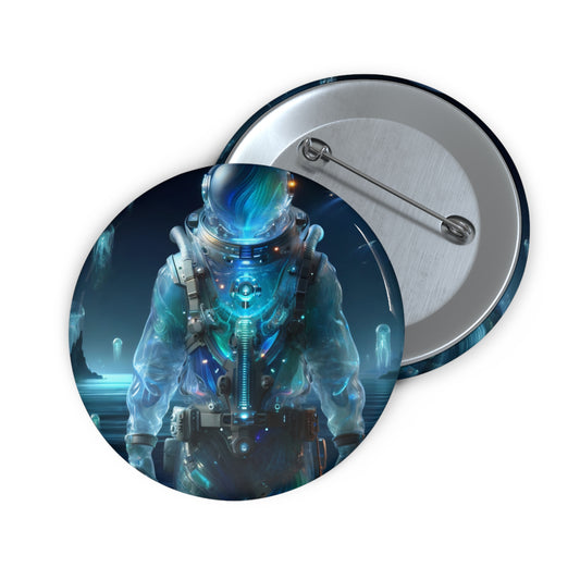Button | Anstecknadel | Mit Nadelverschluss | Weltraum-Biolumineszenz | Astronaut