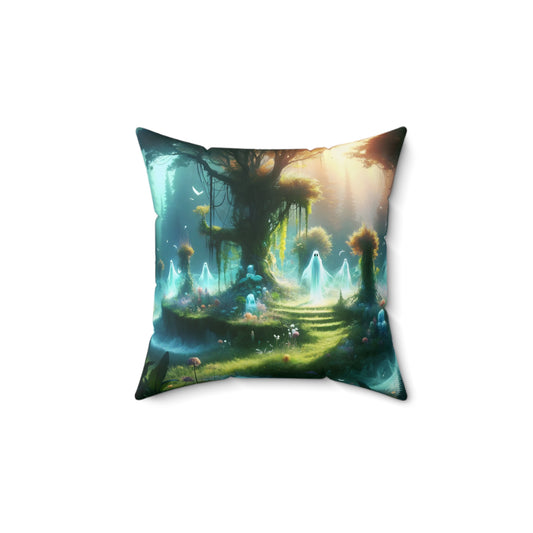 وسادة | بوليستر | مربعة | غابة سحرية | موطن الإيجنس فاتوس | شجرة الحياة