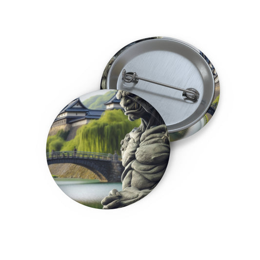 Button | Pin Button | Pin-Back | Dark Fantasy | Yokai Lore | Oni