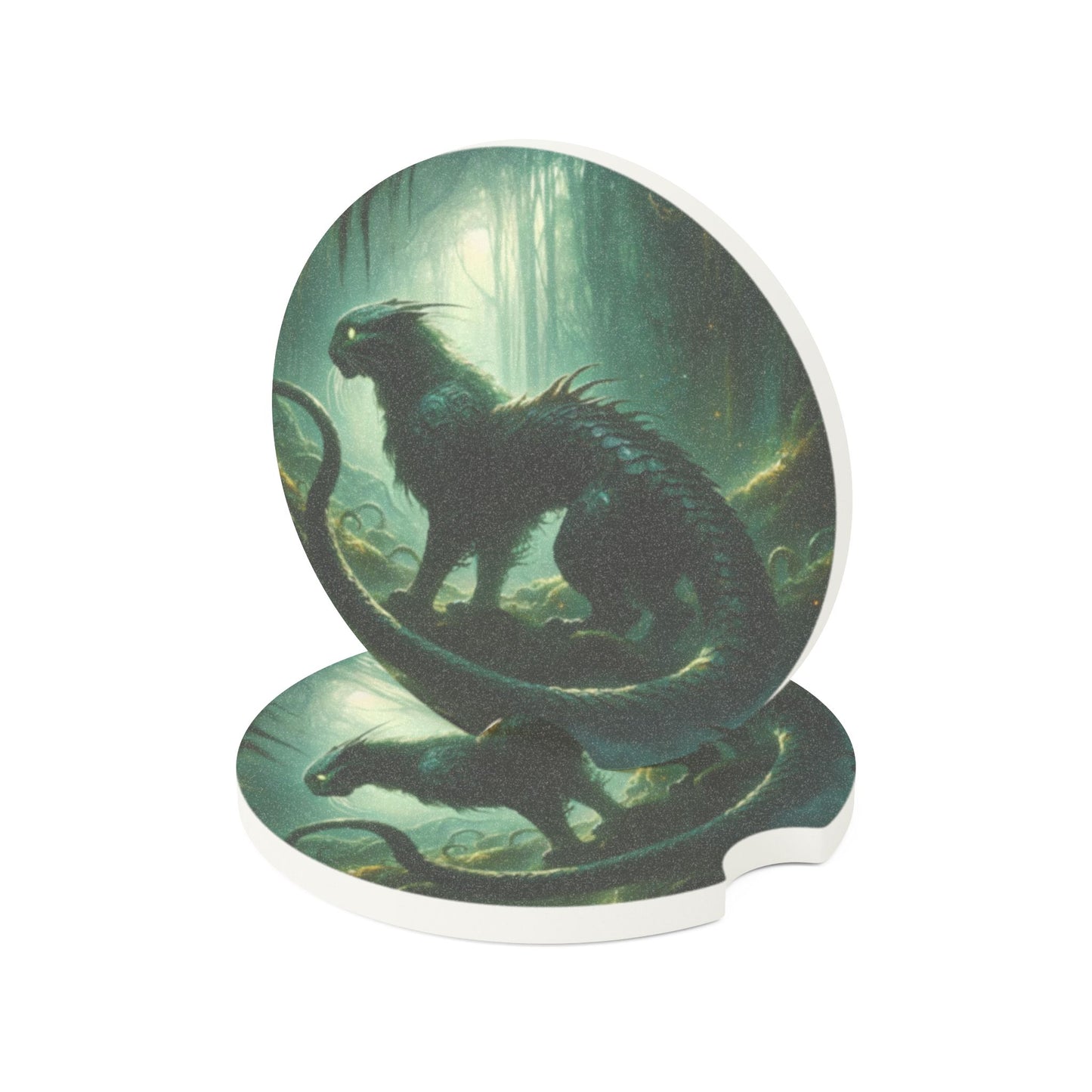 Onderzetter | Auto-onderzetter | Zeepsteen | Donkere Fantasie | Chimera | Bewaker