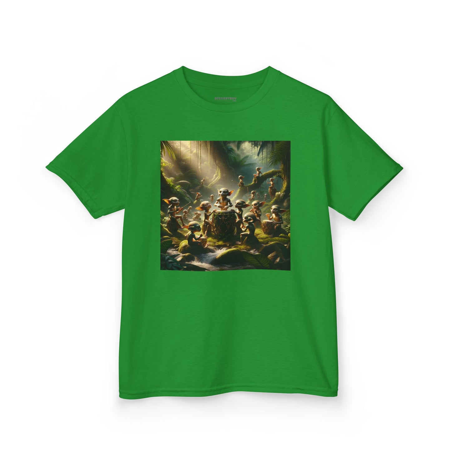 Tシャツ | キッズTシャツ | ヘビーコットン | 森の精霊 | 太鼓の儀式 | 妖精