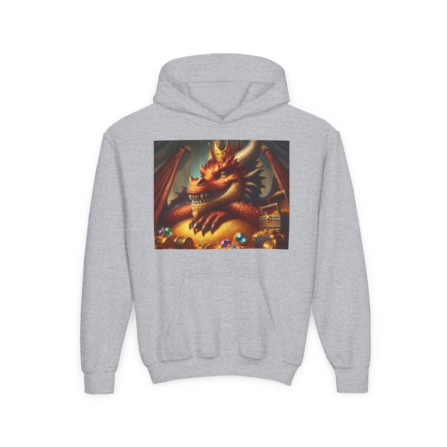 Bluza dresowa | Młodzieżowa | Z kapturem | Gruba mieszanka | Nordycka Mitologia | Fafnir | Smok