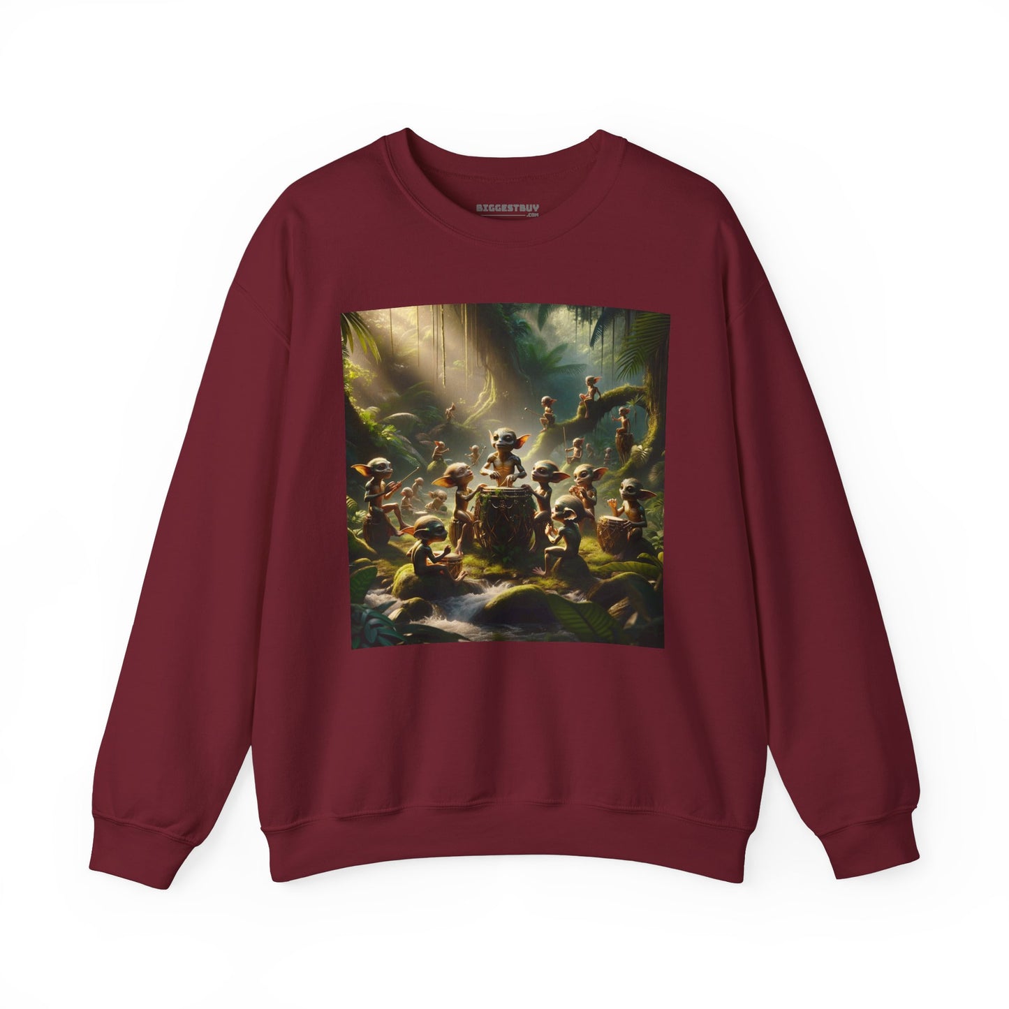 เสื้อสเวตเตอร์ | ยูนิเซ็กส์ | คอกลม | ผ้าผสมเนื้อหนา | แฟนตาซีป่า | วิถีธรรมชาติ | ภูตน้อย