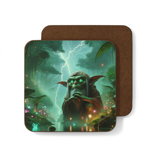 Sottobicchiere | Pannello di fibra a densità elevata | Fantasy Folcloristico | Sciamano Goblin