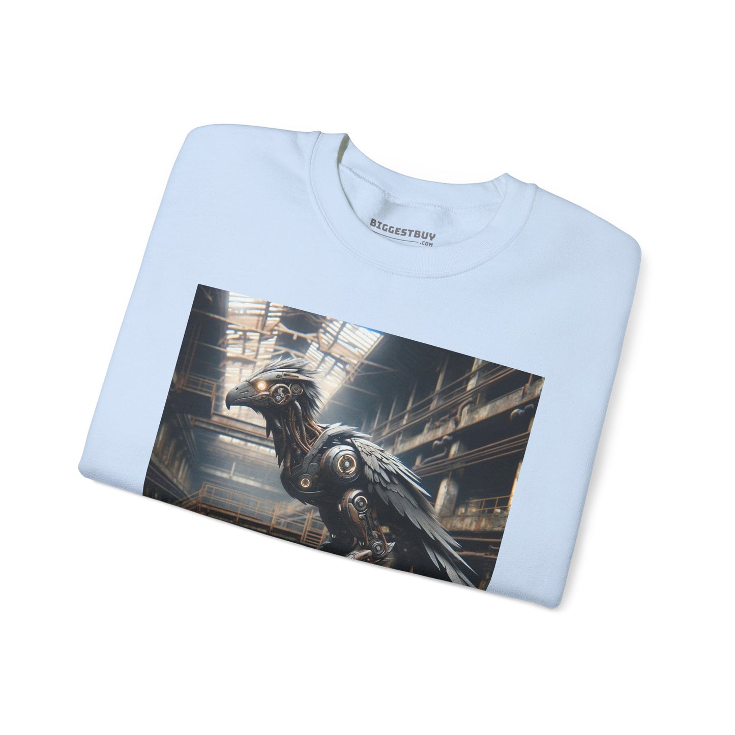 Felpa | Unisex | Girocollo | Misto pesante | Steampunk Post-Apocalittico | Corvo Meccanico