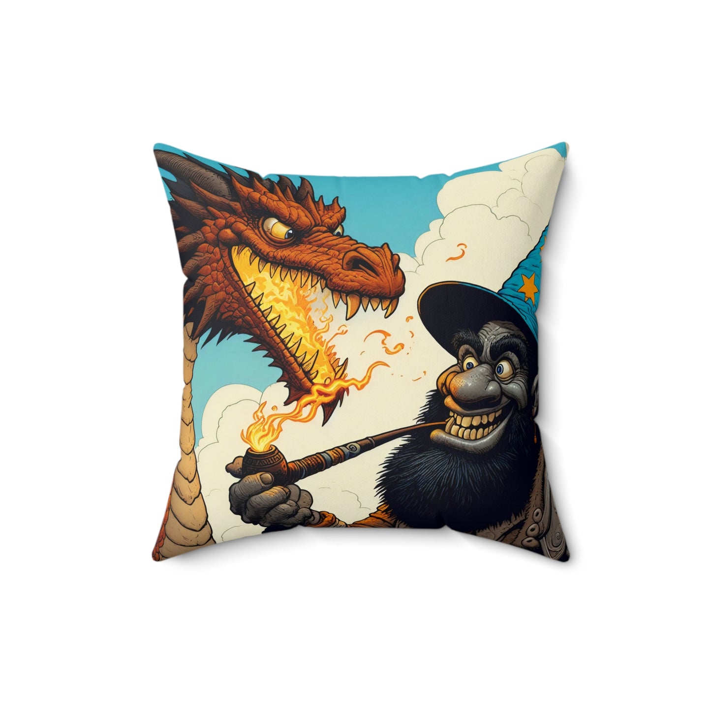 Cuscino | Poliestere | Quadrato | Fantasy Epico | Magia Draconiana | Goblin