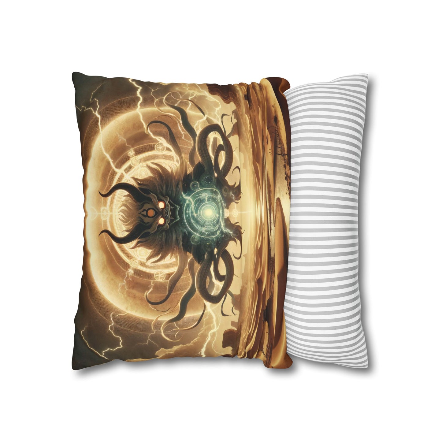 Funda de almohada | Cuadrado | Lienzo de poliéster | Horror Cósmico | Entidad Lovecraftiana | Caos