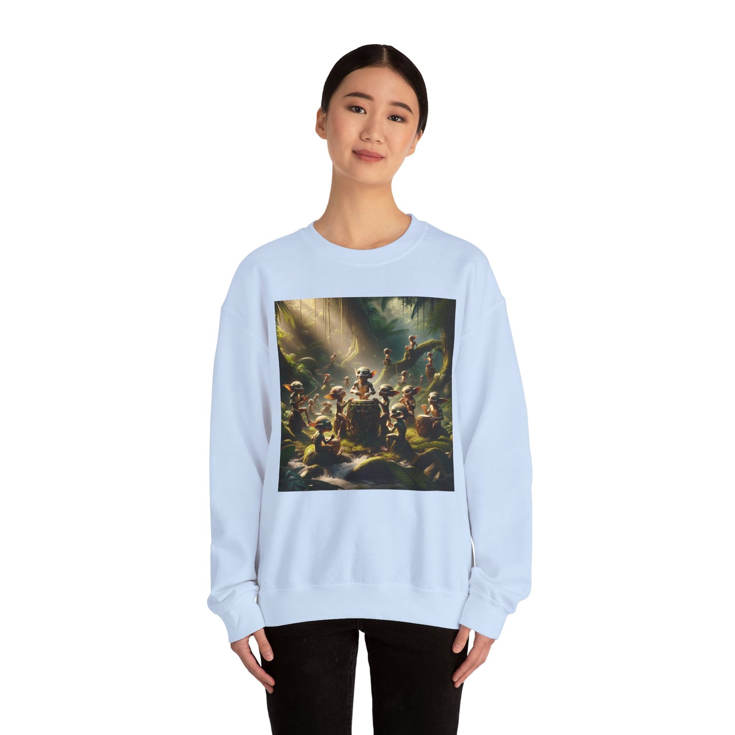 เสื้อสเวตเตอร์ | ยูนิเซ็กส์ | คอกลม | ผ้าผสมเนื้อหนา | แฟนตาซีป่า | วิถีธรรมชาติ | ภูตน้อย