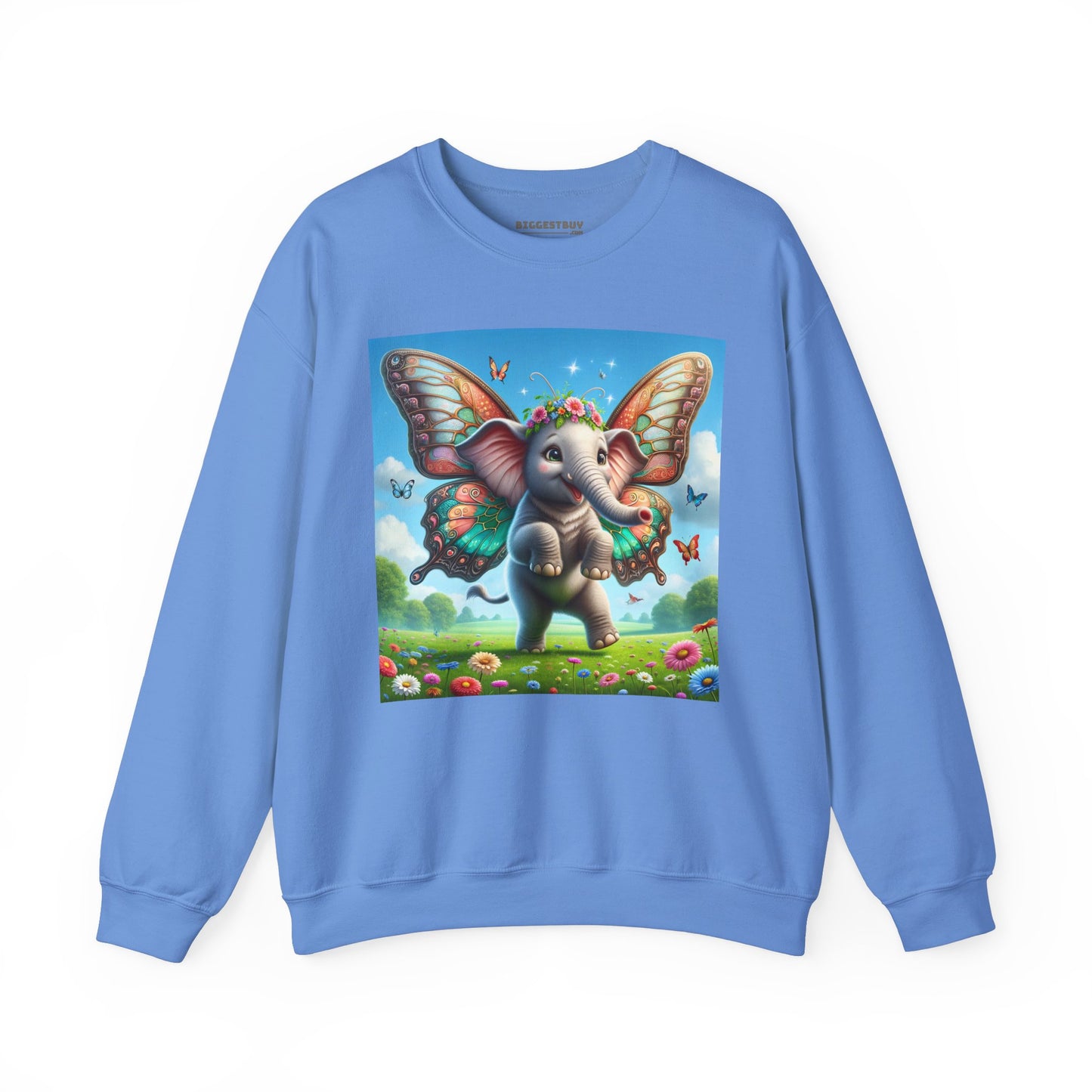 Bluza dresowa | Unisex | Okrągły dekolt | Gruba mieszanka | Baśniowa fauna | Airavata | Słonik
