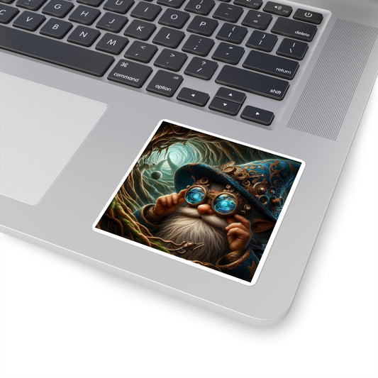 Etiket | Kare | Steampunk Fantezi | Cüce Büyücü | Portre