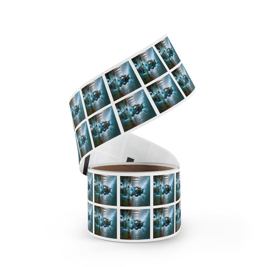 Stickerlabelrol | Vierkant | Noordse Elektrische Horror | Jötunn