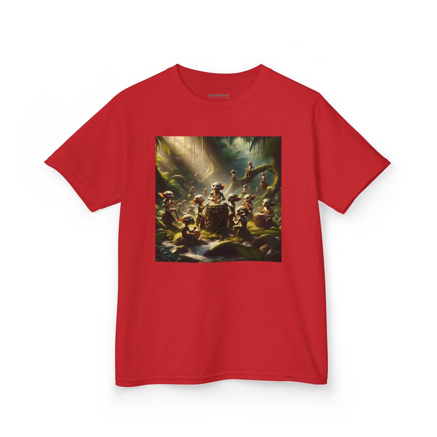 Tシャツ | キッズTシャツ | ヘビーコットン | 森の精霊 | 太鼓の儀式 | 妖精