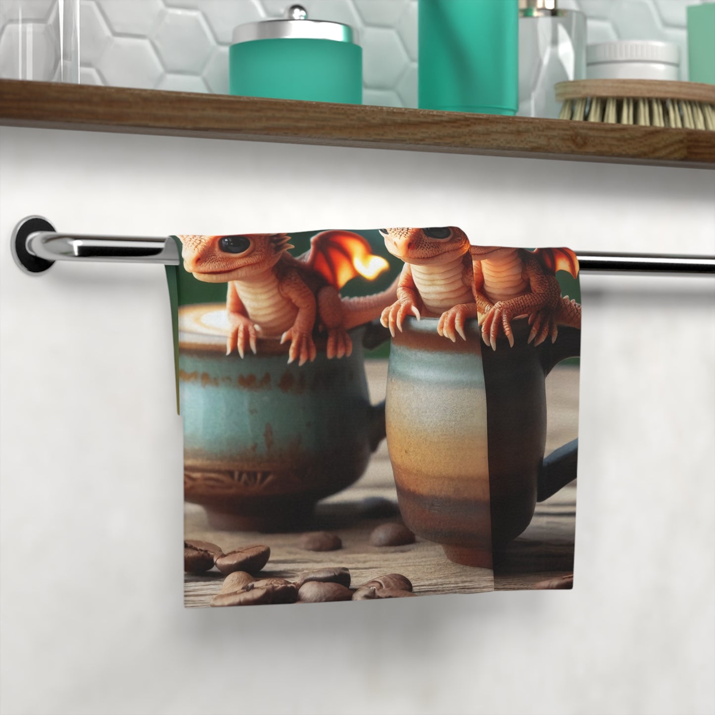 تولیہ | چہرے کا تولیہ | پیارا فینٹسی آرٹ | بیبی ڈریگن