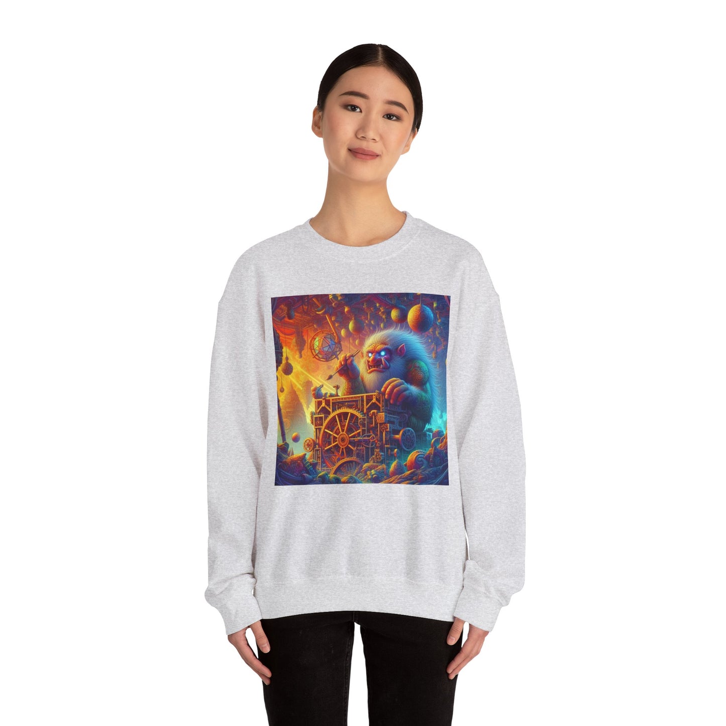 Bluza dresowa | Unisex | Okrągły dekolt | Gruba mieszanka | Mitologia Arktyczna | Mechanik Lodu