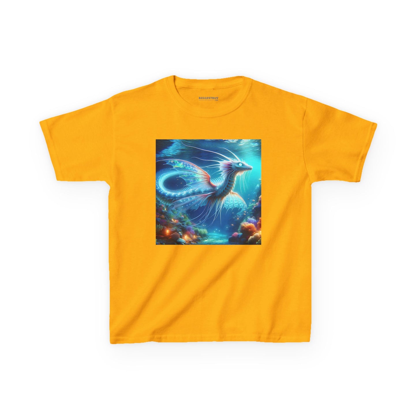 T-Shirt | Koszulka dziecięca | Ciężka bawełna | Mitologia morska | Ryujin | Smok wodny