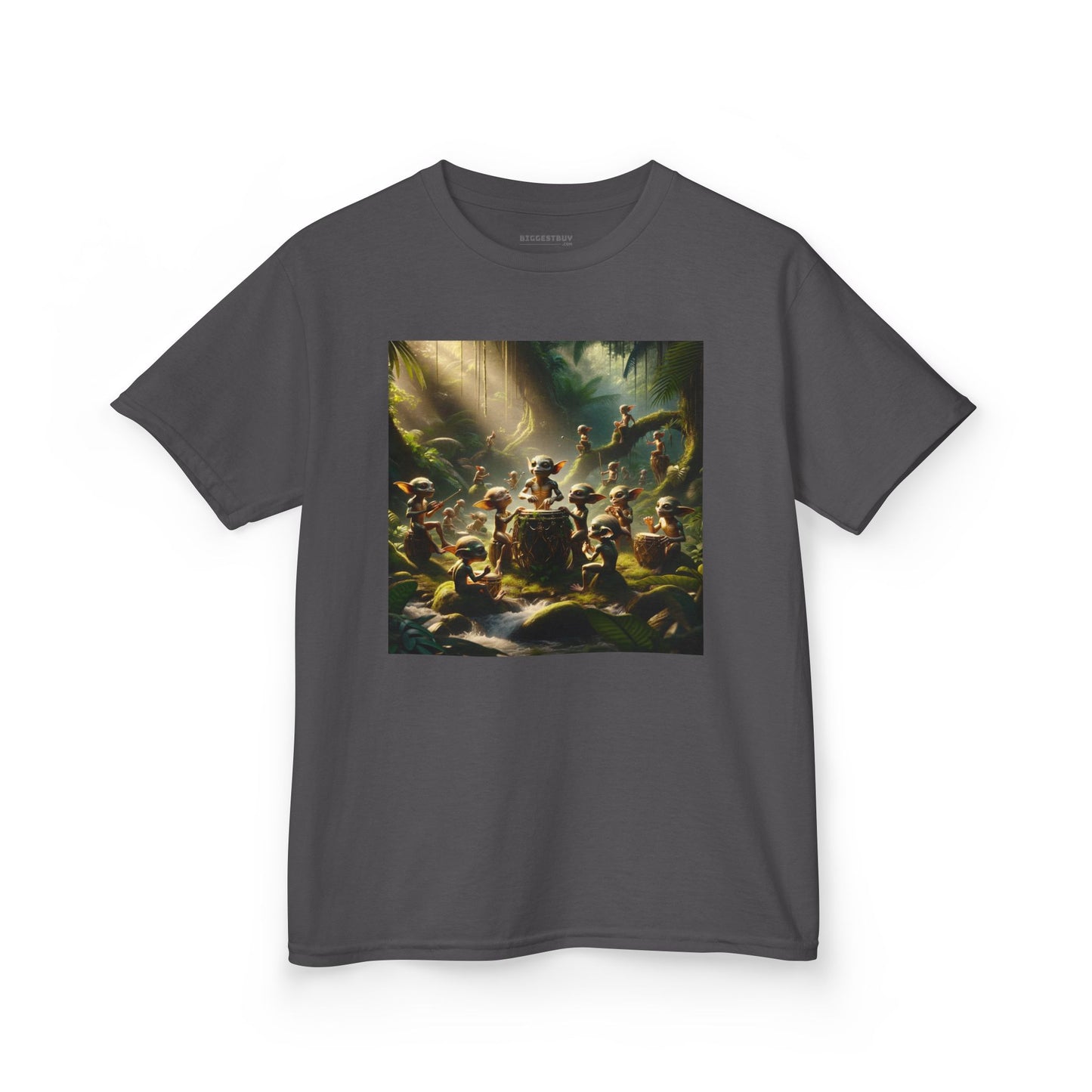 Tシャツ | キッズTシャツ | ヘビーコットン | 森の精霊 | 太鼓の儀式 | 妖精
