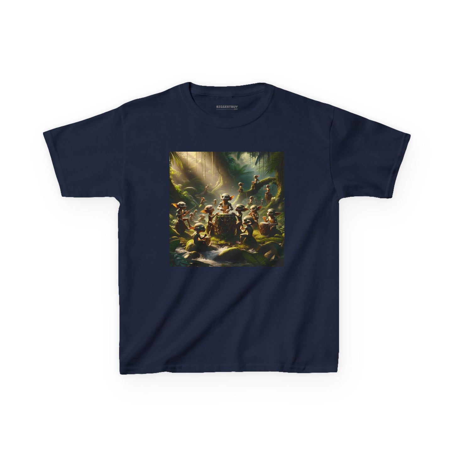 Tシャツ | キッズTシャツ | ヘビーコットン | 森の精霊 | 太鼓の儀式 | 妖精