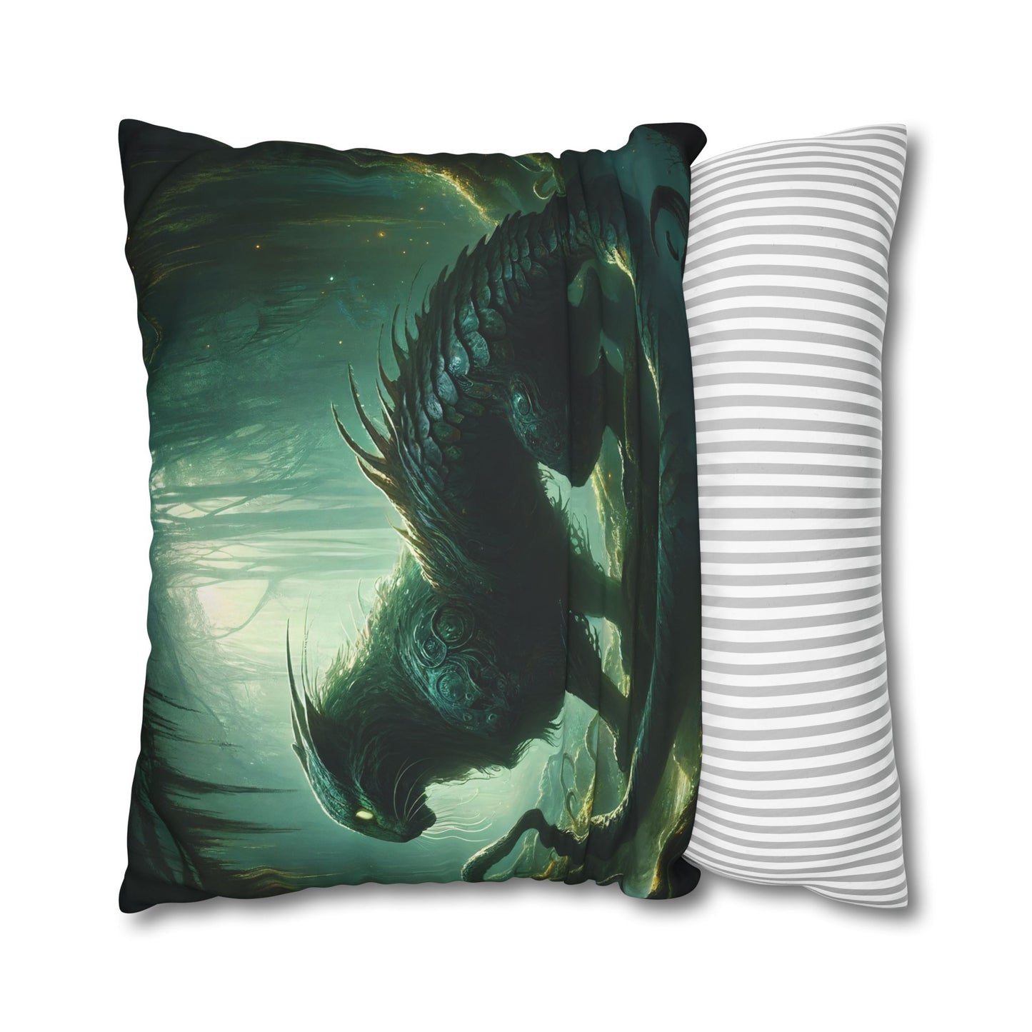 Poszewka na poduszkę | Kwadratowy | Płótno poliestrowe | Mroczna fantazja | Bazyliszek | Strażnik