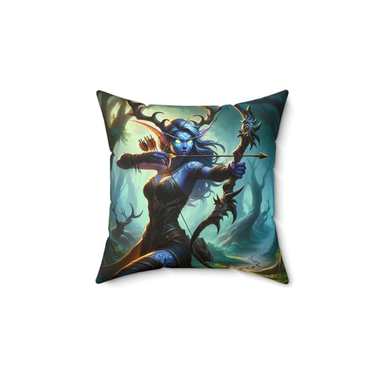 Bantal | Poliester | Persegi | Fantasi Hutan | Pemanah Mistis