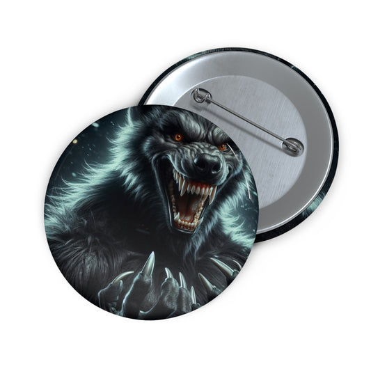 Button | Pin Button | Pin-Back | Dark Fantasy | Lycanthrope | Werewolf