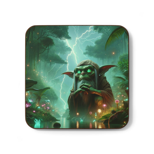 Sottobicchiere | Pannello di fibra a densità elevata | Fantasy Folcloristico | Sciamano Goblin