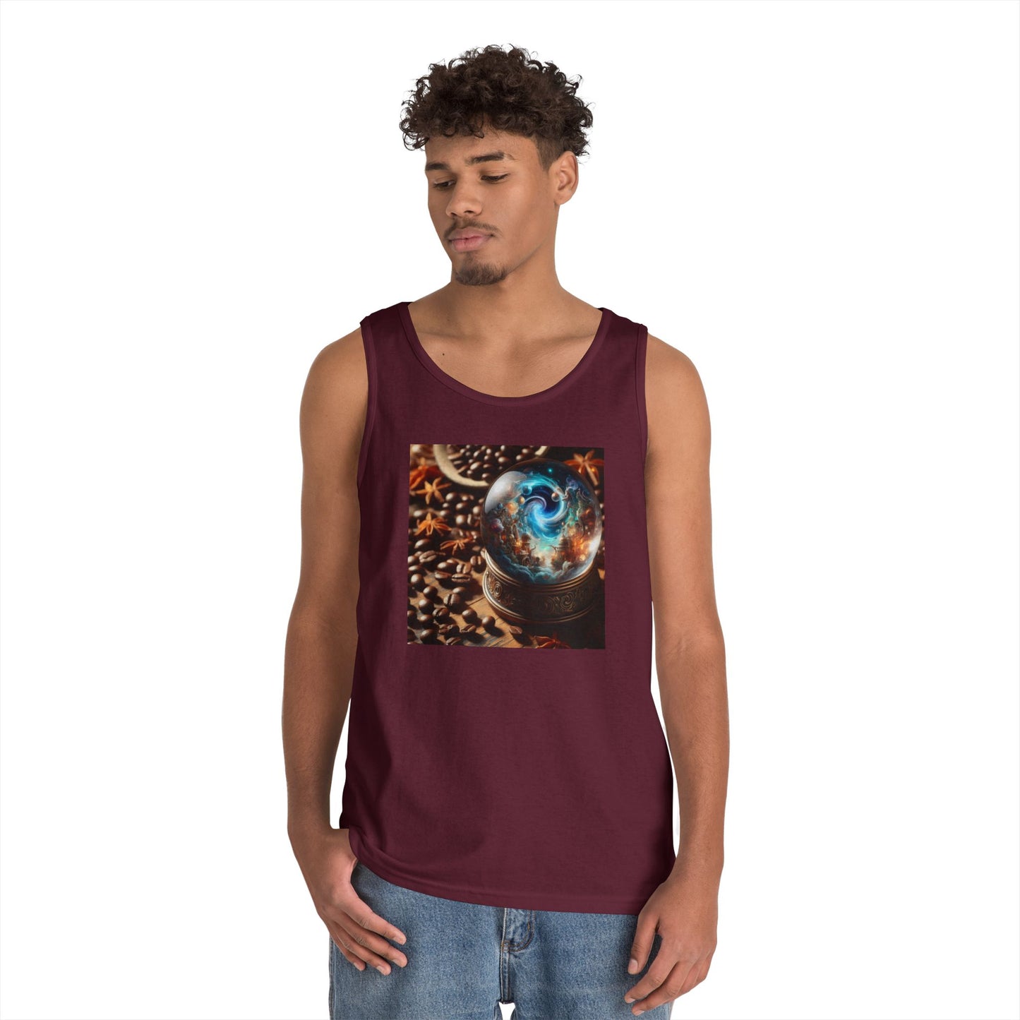 Tanktop | Unisex | Schwere Baumwolle | Kosmische Mythologie | Schneekugel