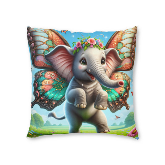 تکیہ | فرش کا تکیہ | ٹفٹڈ | مربع | عجائباتی داستان | ایراوتا | پری ہاتھی