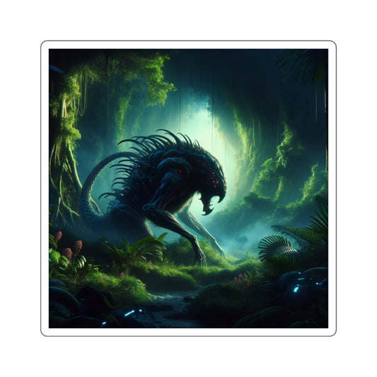 Klistremerke | Firkantet | Bioluminescent Sci-Fi | Predator
