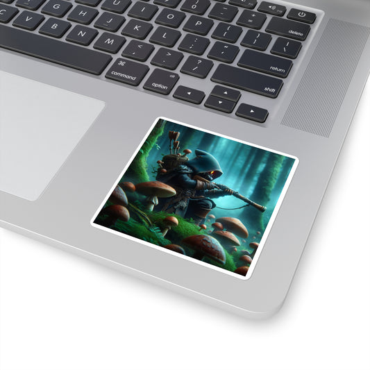 Sticker | Vierkant | Myconomantiek | Bosgeest-wachter
