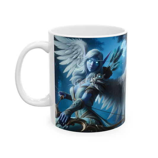Mug | Ceramic | White | Celestial Fantasy | Angel Archer