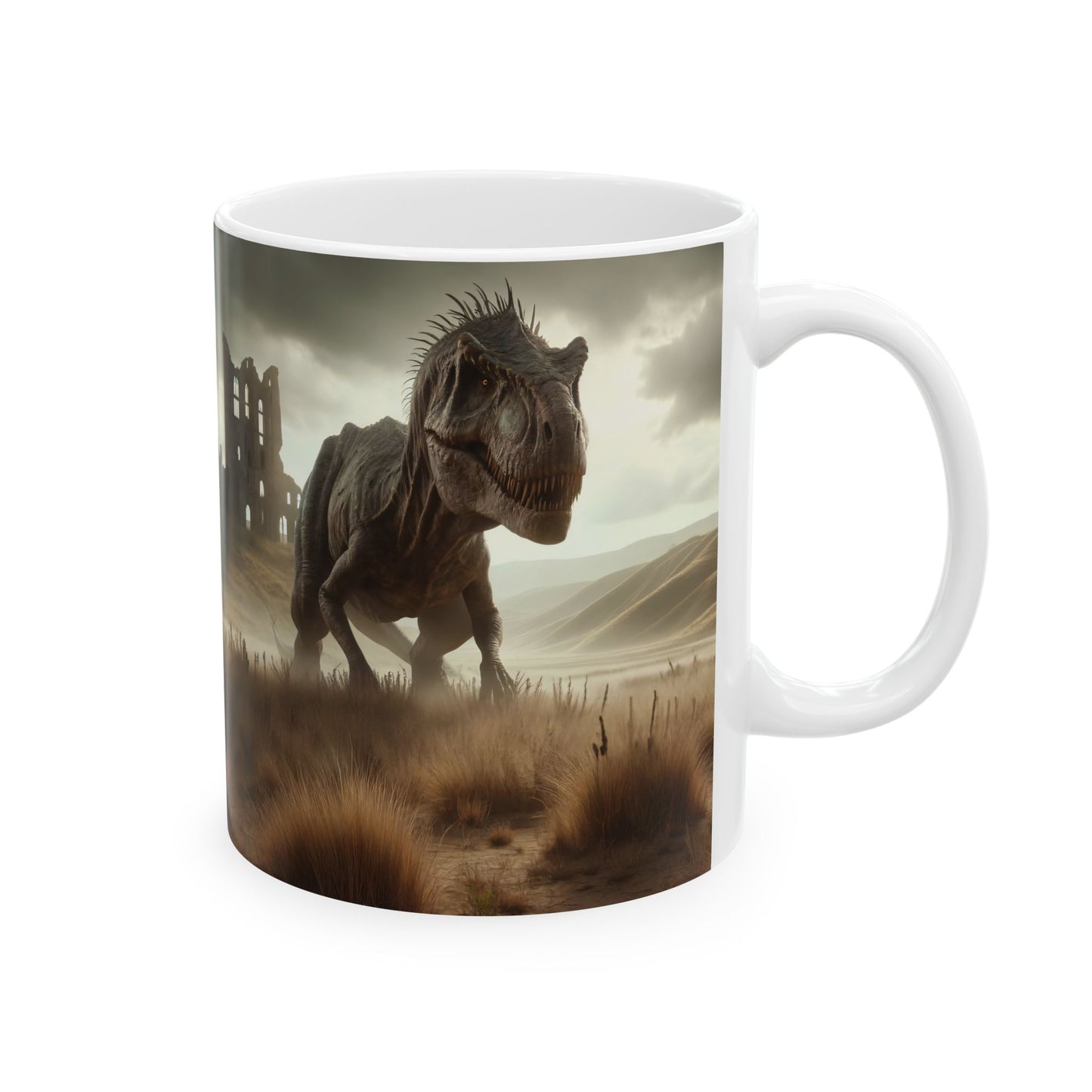 Krus | Keramikk | Hvit | Forhistorisk fiksjon | T-Rex