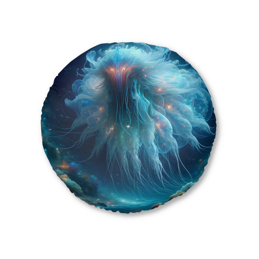 Kussen | Vloerkussen | Getuft | Rond | Kosmische Horror | Abyssale Medusa