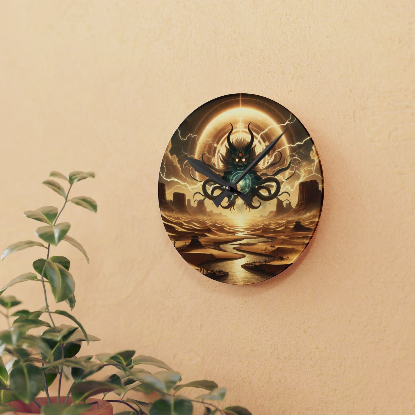 Reloj de pared | Acrílico | Redondo o cuadrado | Horror Cósmico | Entidad Lovecraftiana | Caos