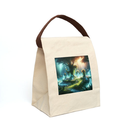 حقيبة غداء | قماش | بحزام | غابة سحرية | موطن الإيجنس فاتوس | شجرة الحياة