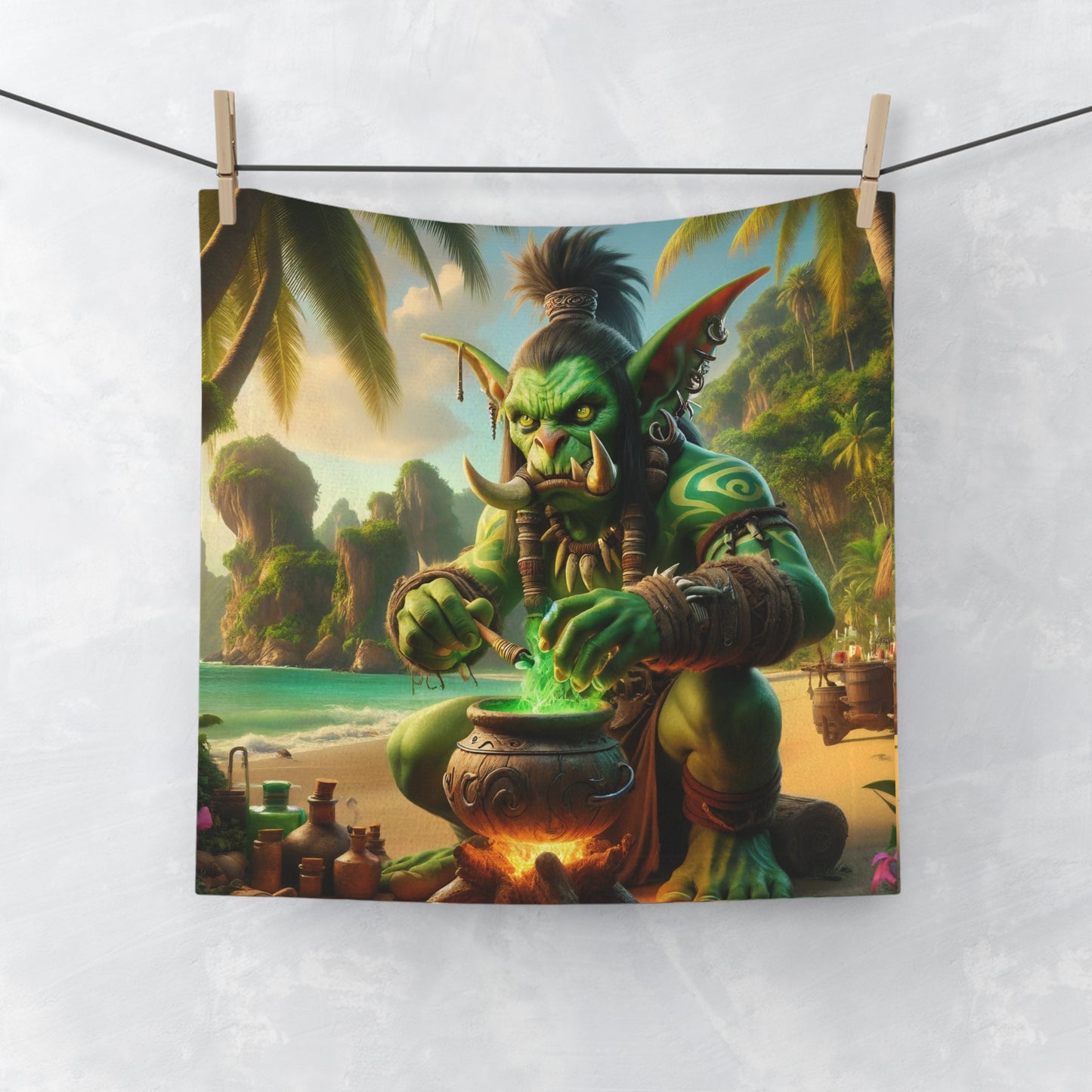 تولیہ | چہرے کا تولیہ | فنتاسی شامن | جادوئی ارک | مشروب