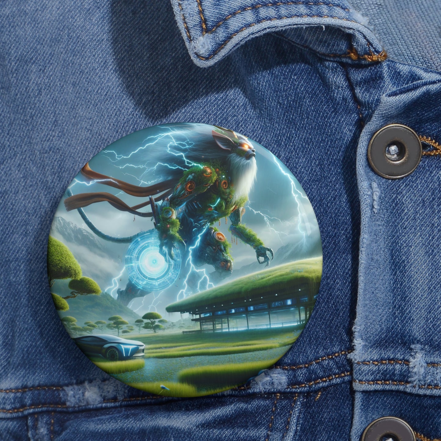 Button | Speldbutton | Met speld | Techno-Mythologie | Kirin Storm