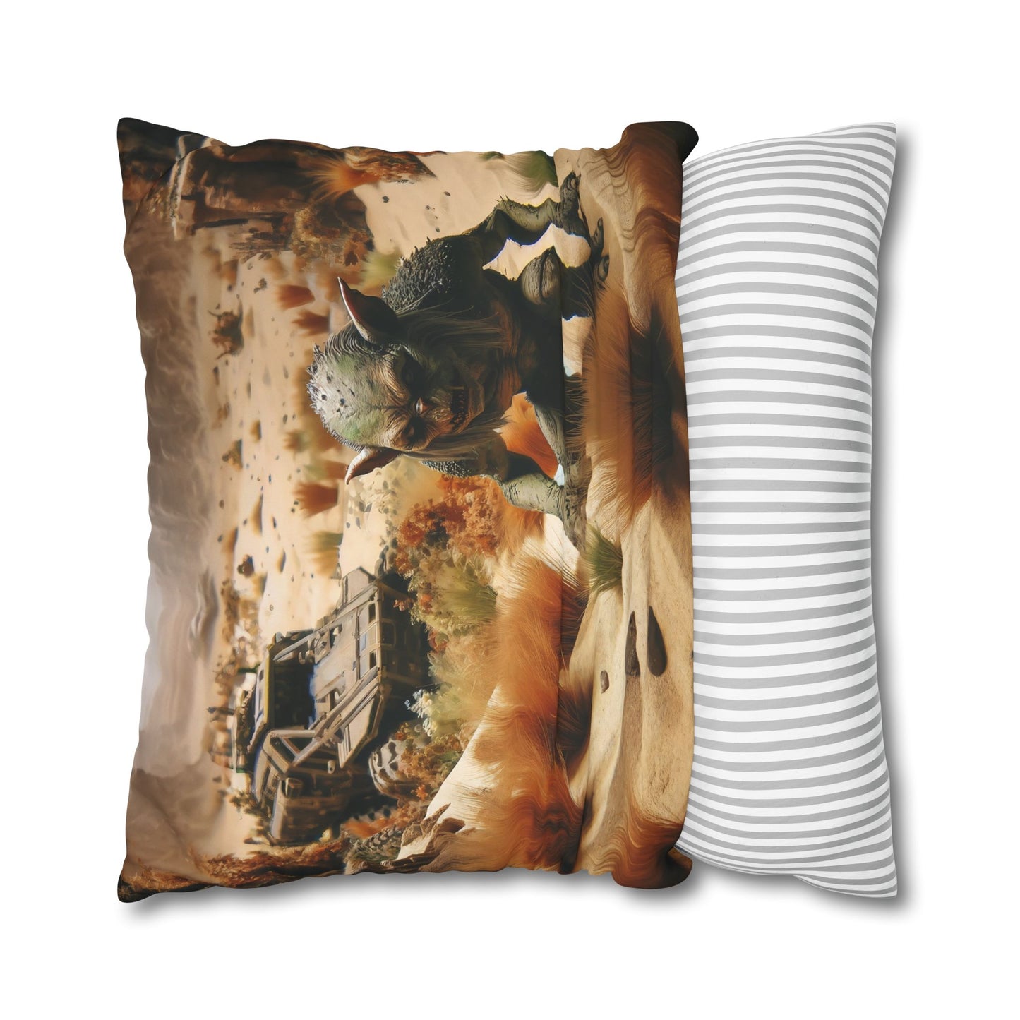 Poszewka na poduszkę | Kwadratowy | Płótno poliestrowe | Postapokaliptyczny Gremlin | Kanion
