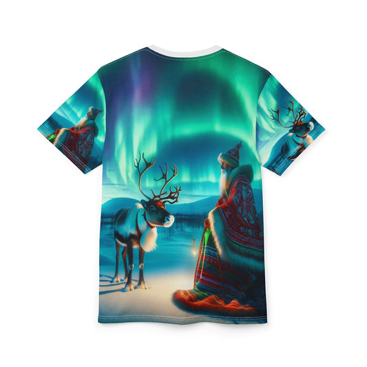 Tシャツ | 全面プリント | ユニセックスTシャツ | 北欧神話 | サーミシャーマン | オーロラ