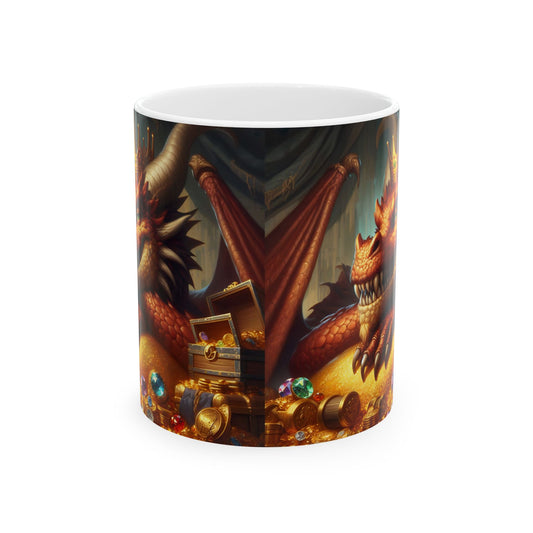 Mug | Céramique | Blanc | Mythologie nordique | Fafnir | Dragon