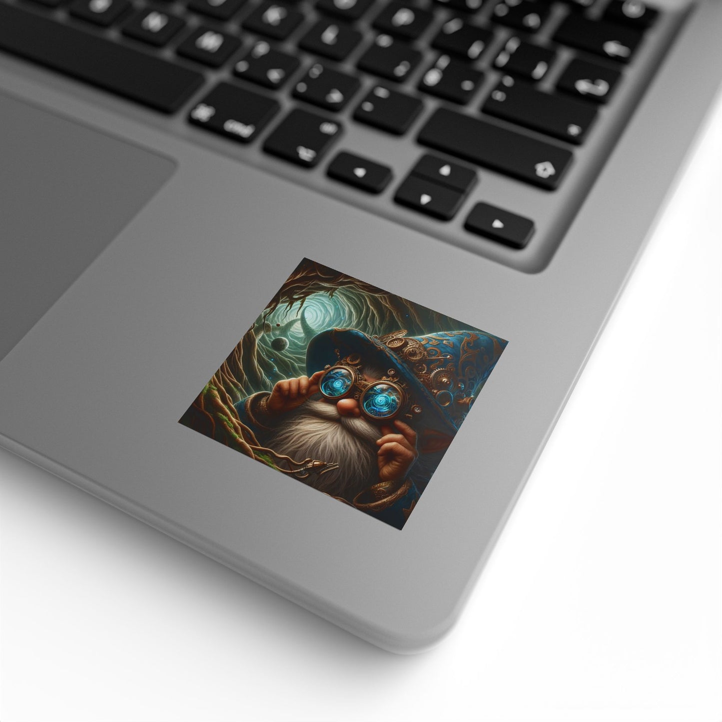 Etiket Rulosu | Kare | Steampunk Fantezi | Cüce Büyücü | Portre